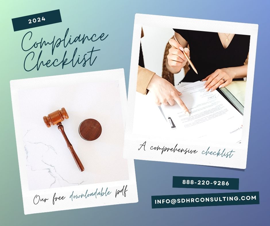 SDHR Consulting's compliance checklist for 2024.