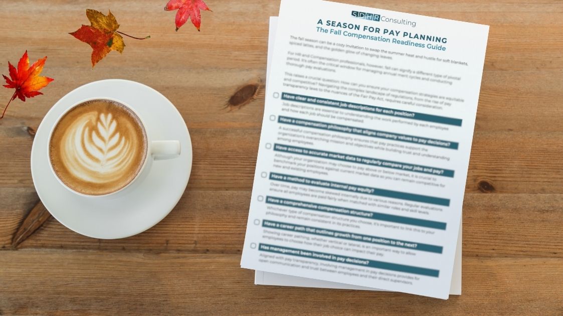Cover of the Fall Compensation Readiness Guide, a two-page resource for HR and Compensation professionals on best practices and pay evaluation strategies.